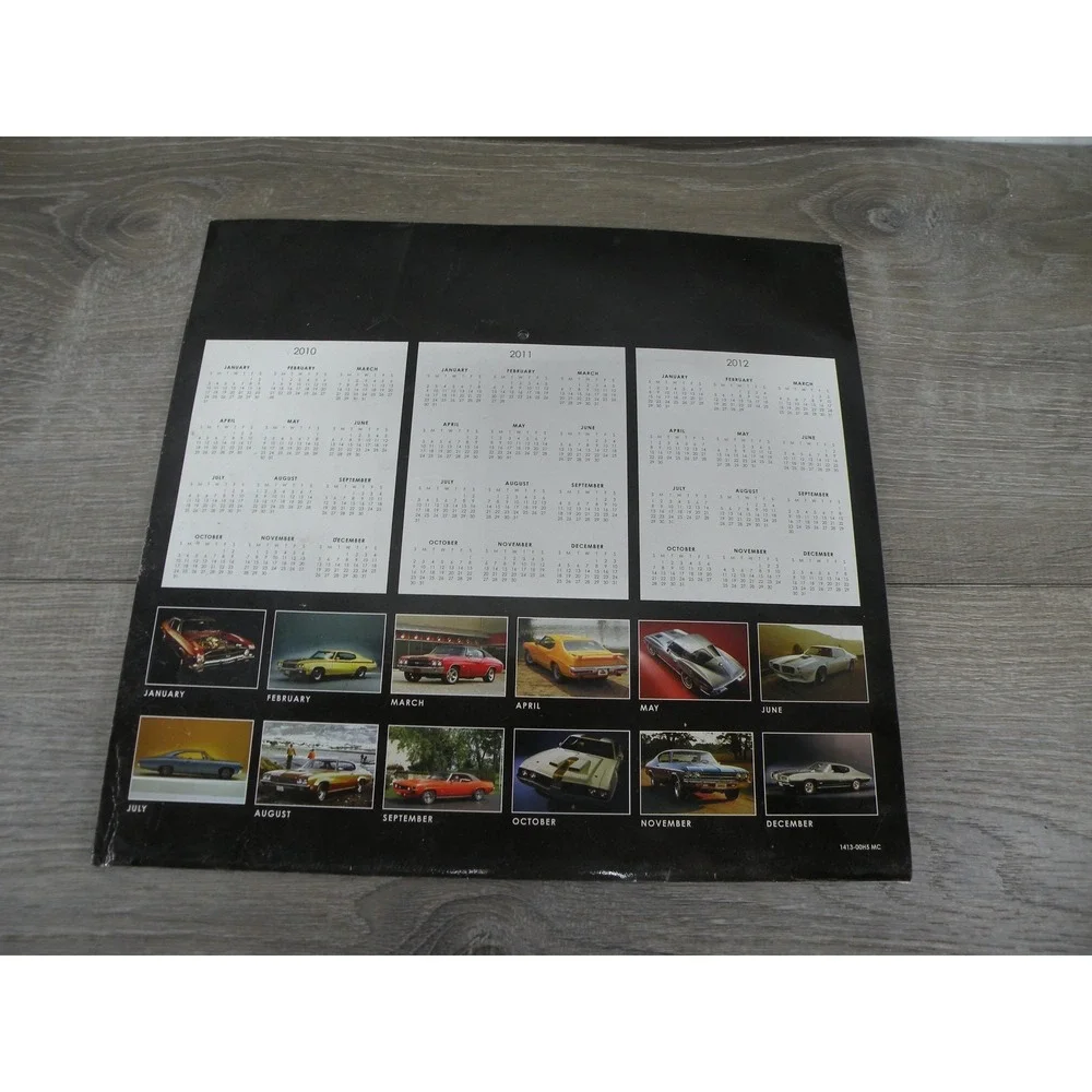 Vintage Style Muscle Cars 2011 Wall Calendar Chevrolet Dealership Promo